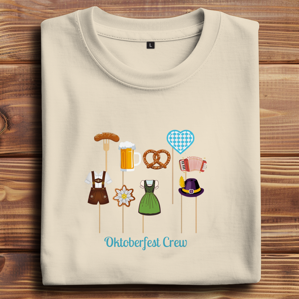 Oversize T-Shirt Unisex für die Wiesn - Oktoberfest Crew Shirt