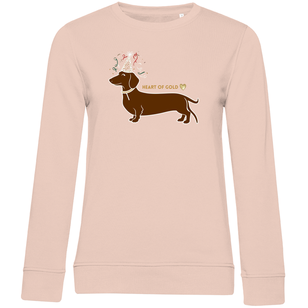 Sweatshirt rosa mit dackel print