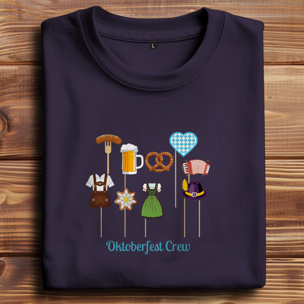 Oversize T-Shirt Unisex für die Wiesn - Oktoberfest Crew Shirt