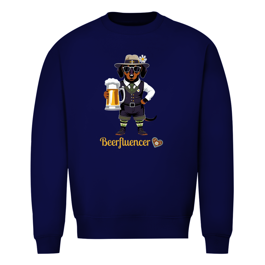 Oktoberfest Sweatshirt für Männer mit Spruch "Beerfluencer"