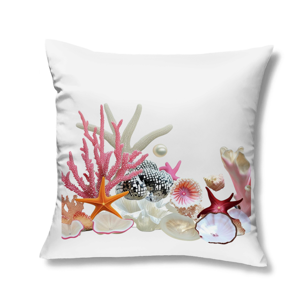 Sofa Kissen mit tollem Muschel und Korallen Print
