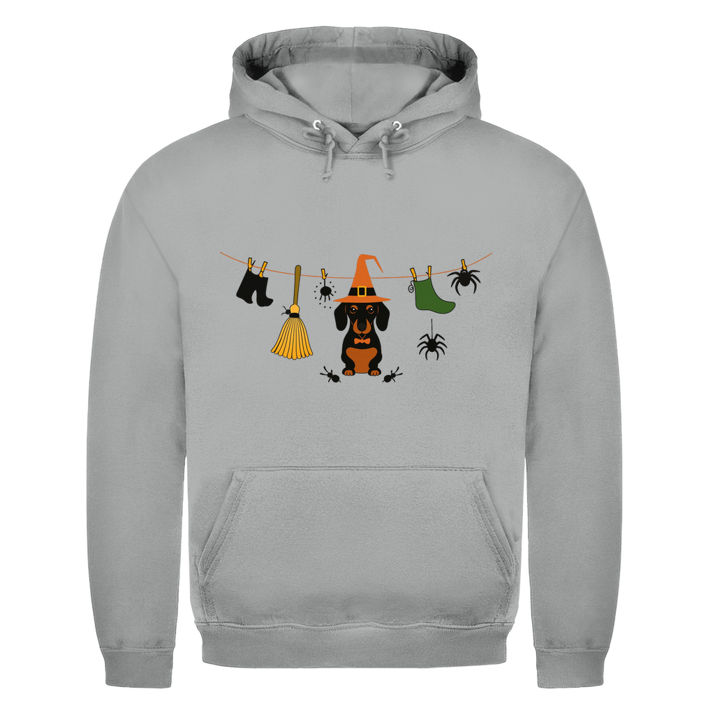 Unisex Hoodie mit schaurig lustiger Halloween Wäscheleine