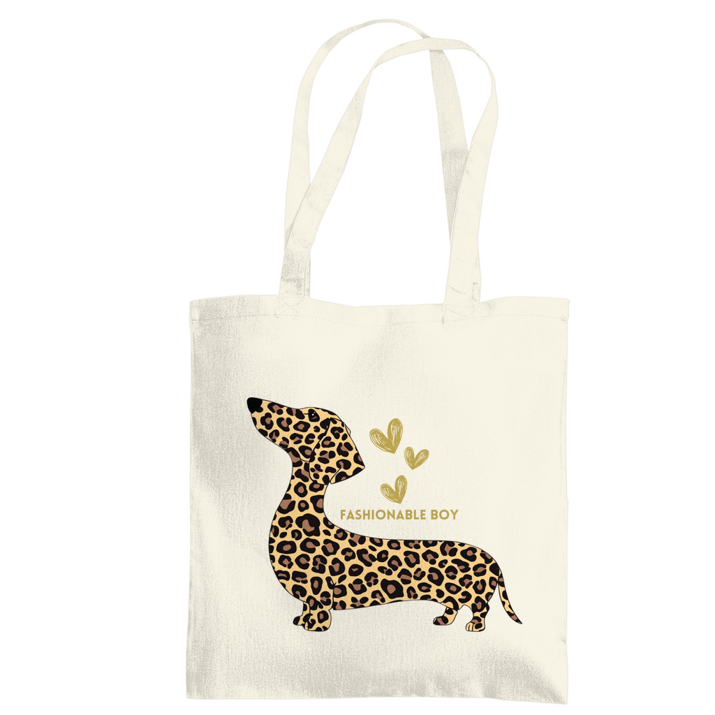 Tragetasche mit Fashion Dackel Aufdruck - Tote Bag