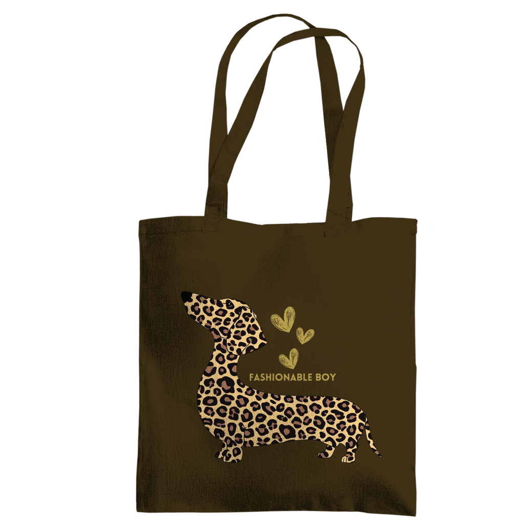 Tragetasche mit Fashion Dackel Aufdruck - Tote Bag
