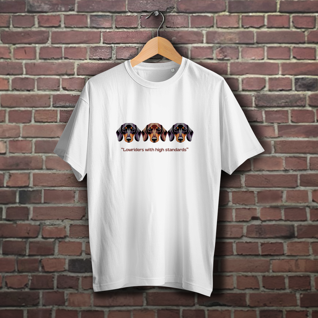 Oversized Dackel T-Shirt unisex & oversize mit lustigem Dackel Print Motiv
