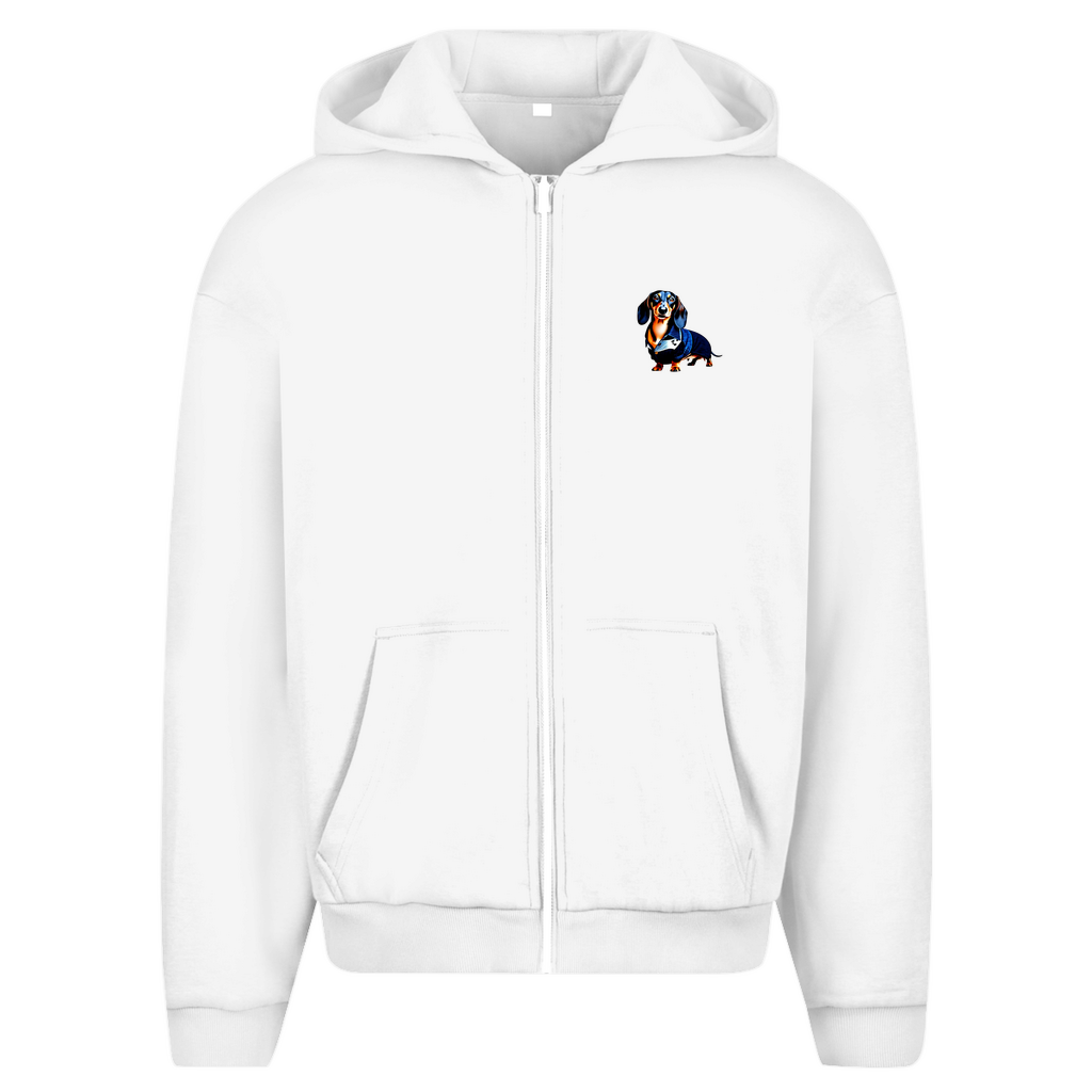 Sweatjacke mit Hoodie weiss
