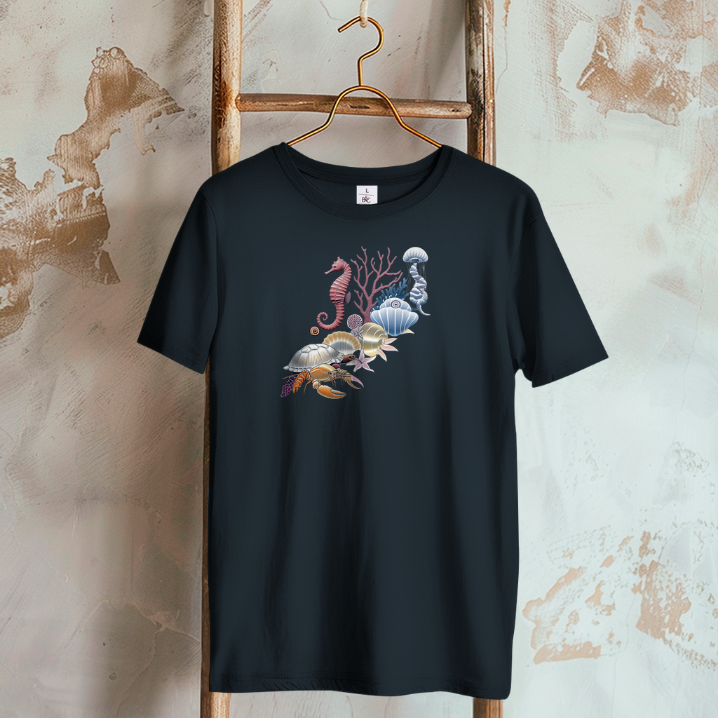 Damen T-Shirt Vitamin Sea anthrazit