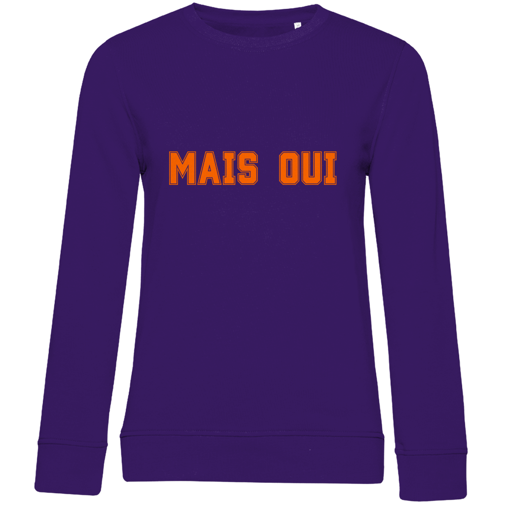 Damen Bio Sweatshirt mit französischem Spruch "MAIS OUI"