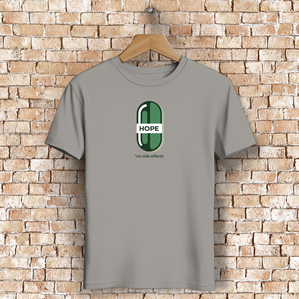 Premium Bio Shirt "Hope Pill" Zitat für Männer