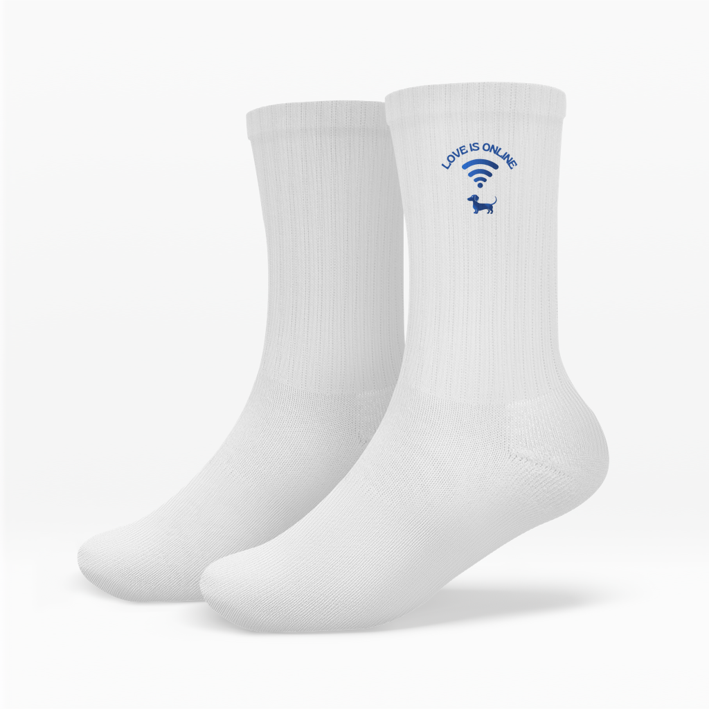 Dackel Socken mit WIFI Icon "Dackel Vibes"