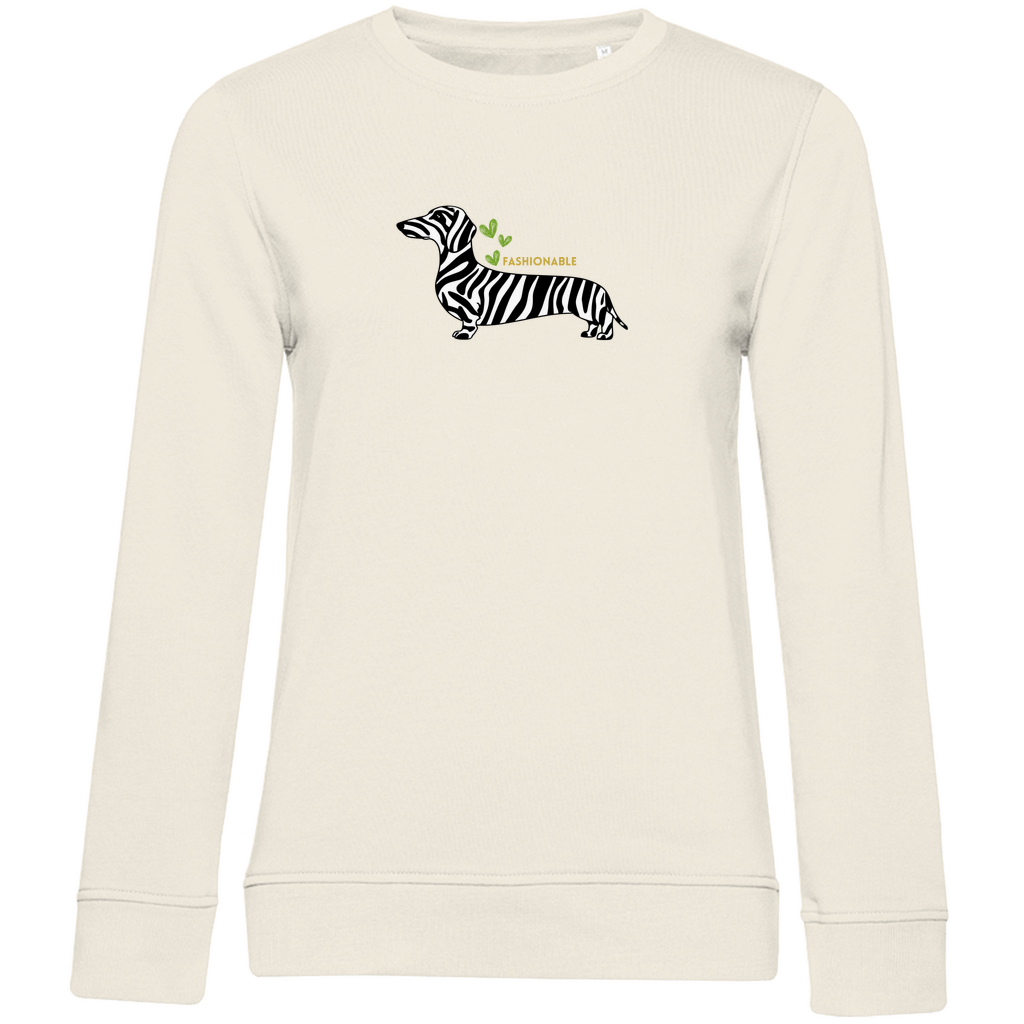 Dackel Premium Bio Sweatshirt mit Dackel Fashion Print