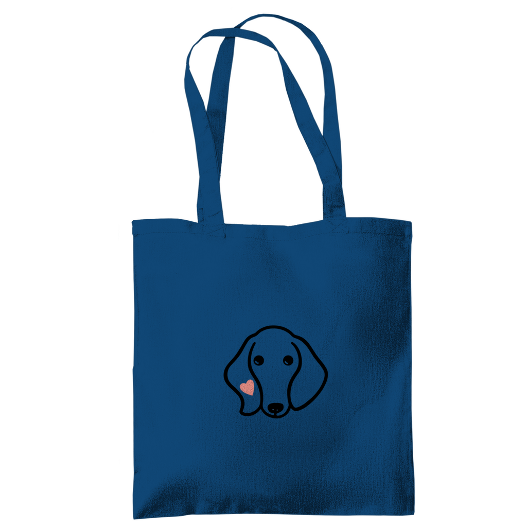 Stylische Tote Bag mit Dackel Motiv Herz