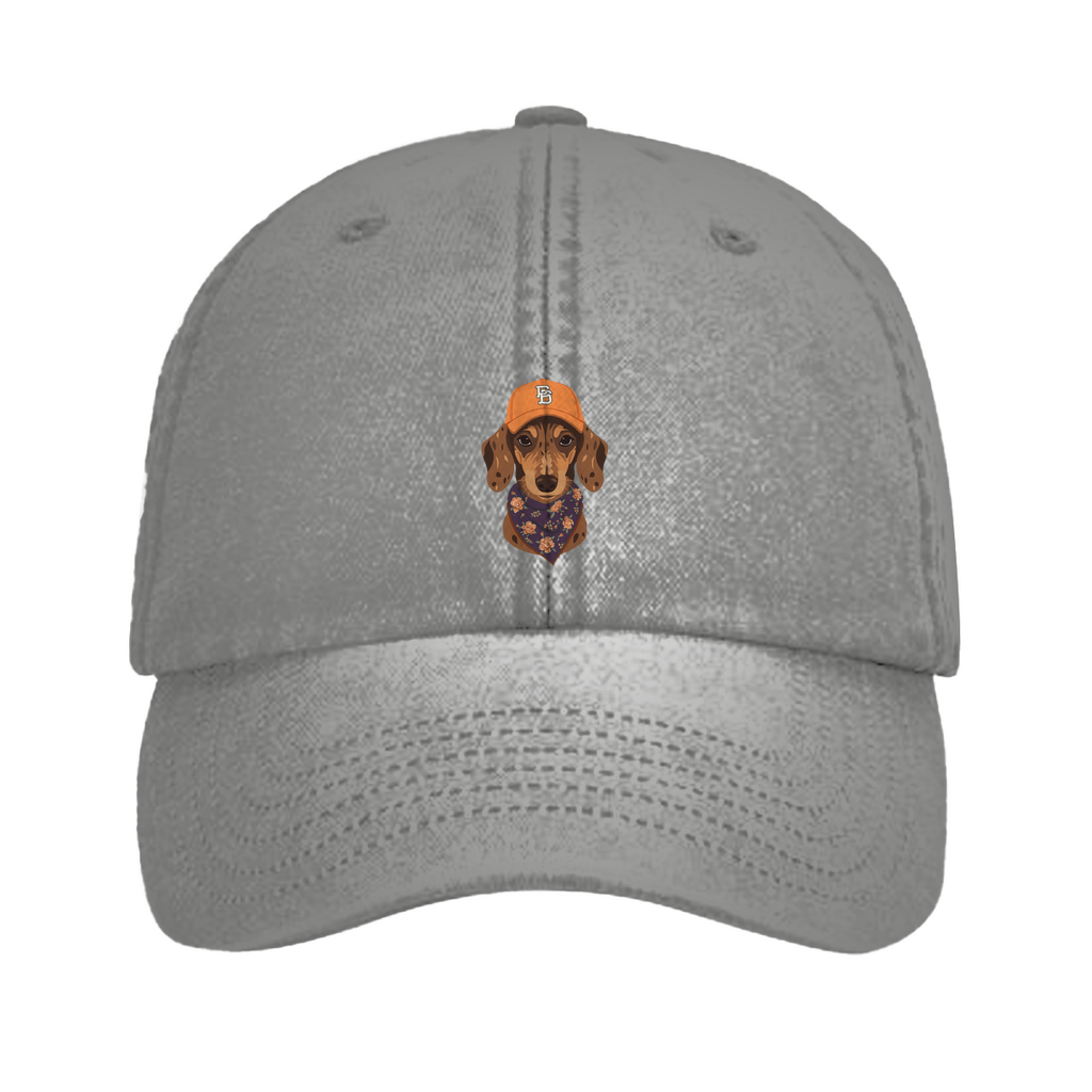 Vintage Cap mit Dackel Print Motiv als Geschenkidee