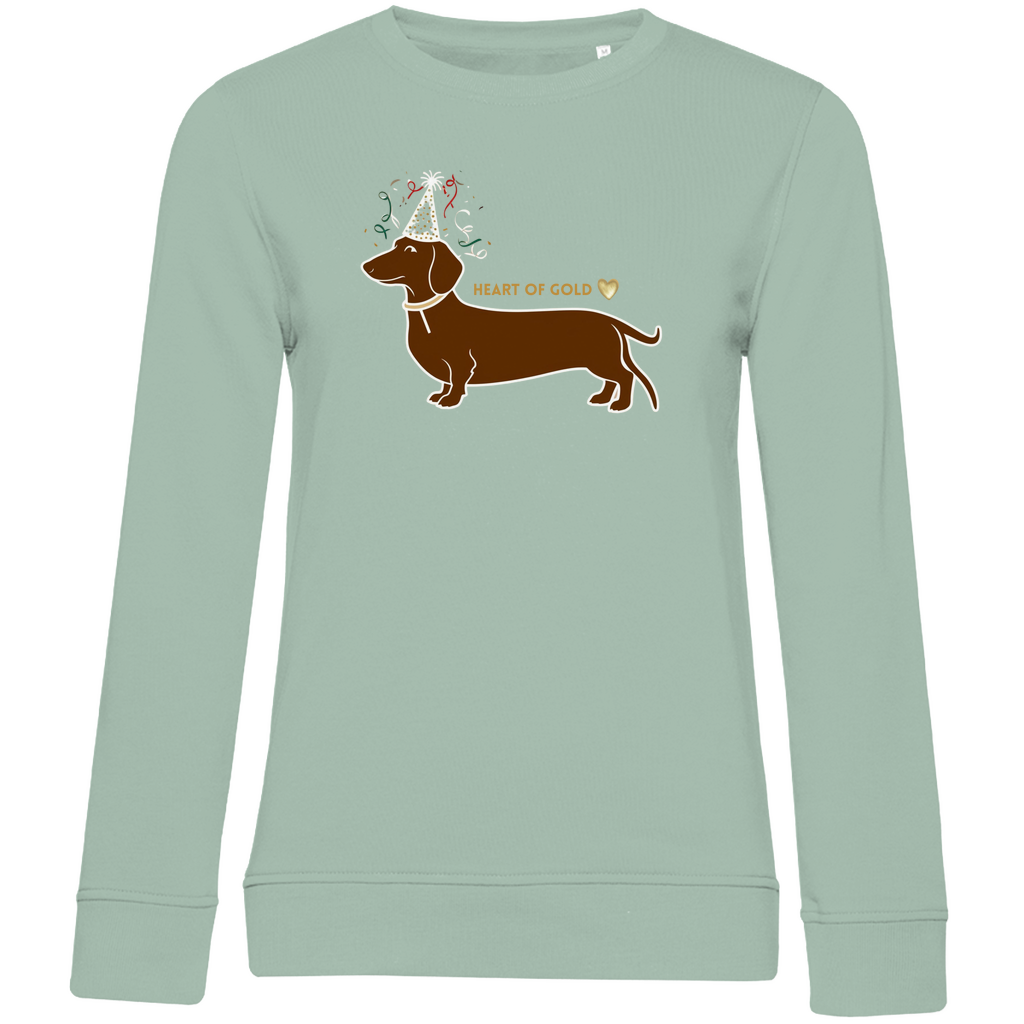 Sweatshirt mint grün mit dackel print