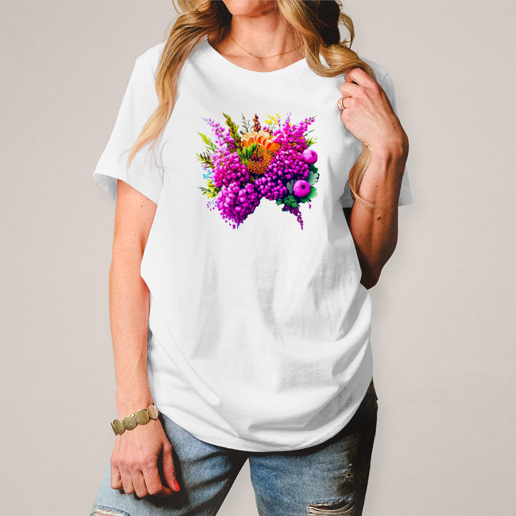 Women's T-shirt with unique floral print