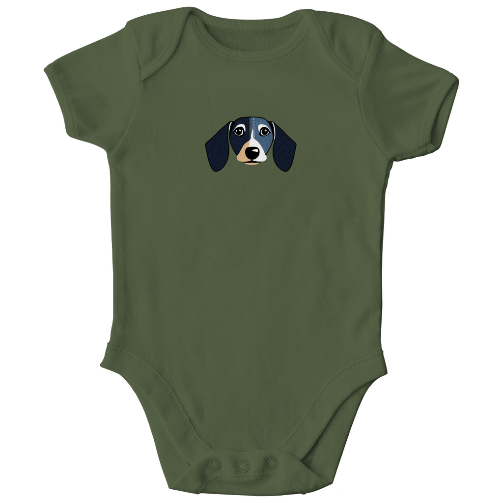 Baby Bio Body mit Dackel Motiv als Geschenkidee