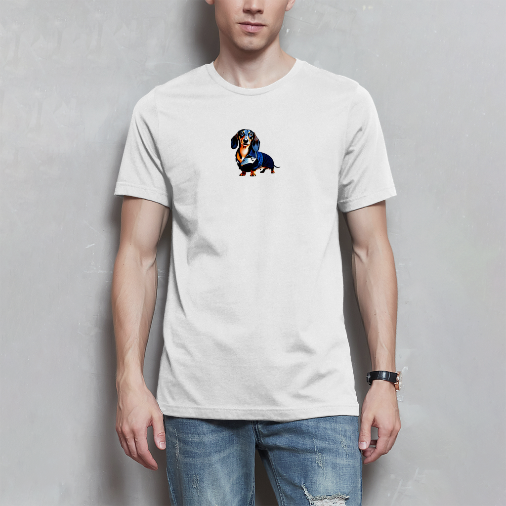 Shirt weiss für Männer mit Dackel Print