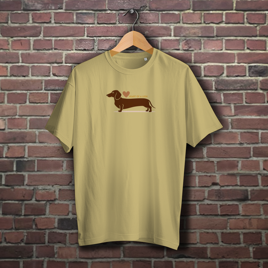 Dackel T-Shirt unisex mit Herz Print Aufdruck