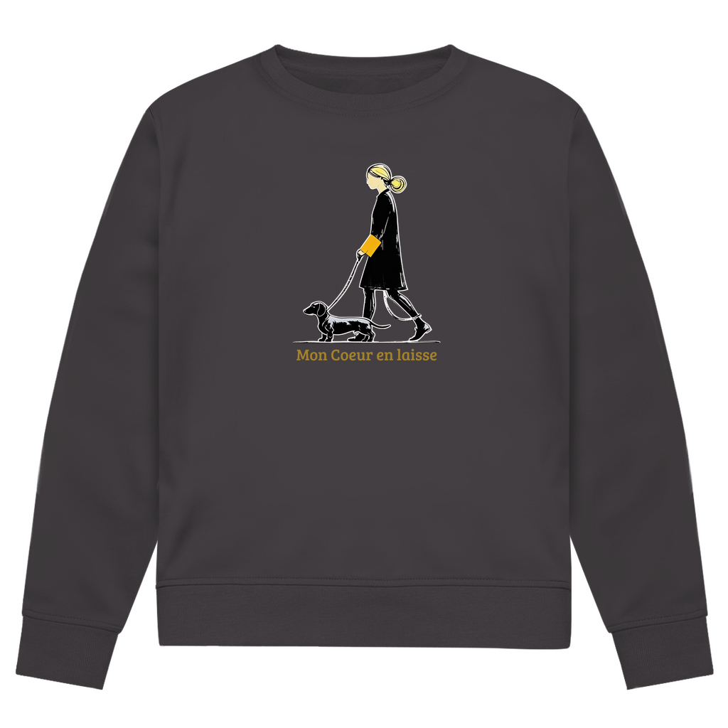 Damen Premium Bio Sweatshirt Couture Dackel Print