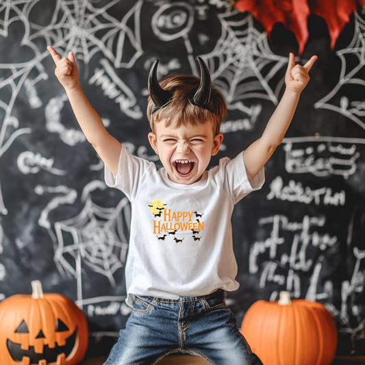 Kids Premium Bio T-Shirt mit Happy Halloween Motiv