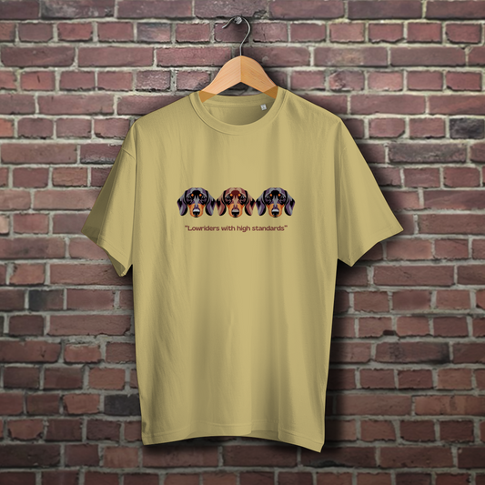 Oversized Dackel T-Shirt unisex & oversize mit lustigem Dackel Print Motiv