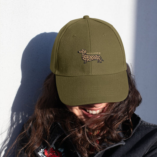 Dad Cap Unisex mit Dackel Motiv Print "Heart of a Leopard"
