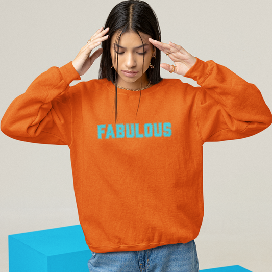 Premium Bio Sweatshirt mit Slogan "Fabulous"