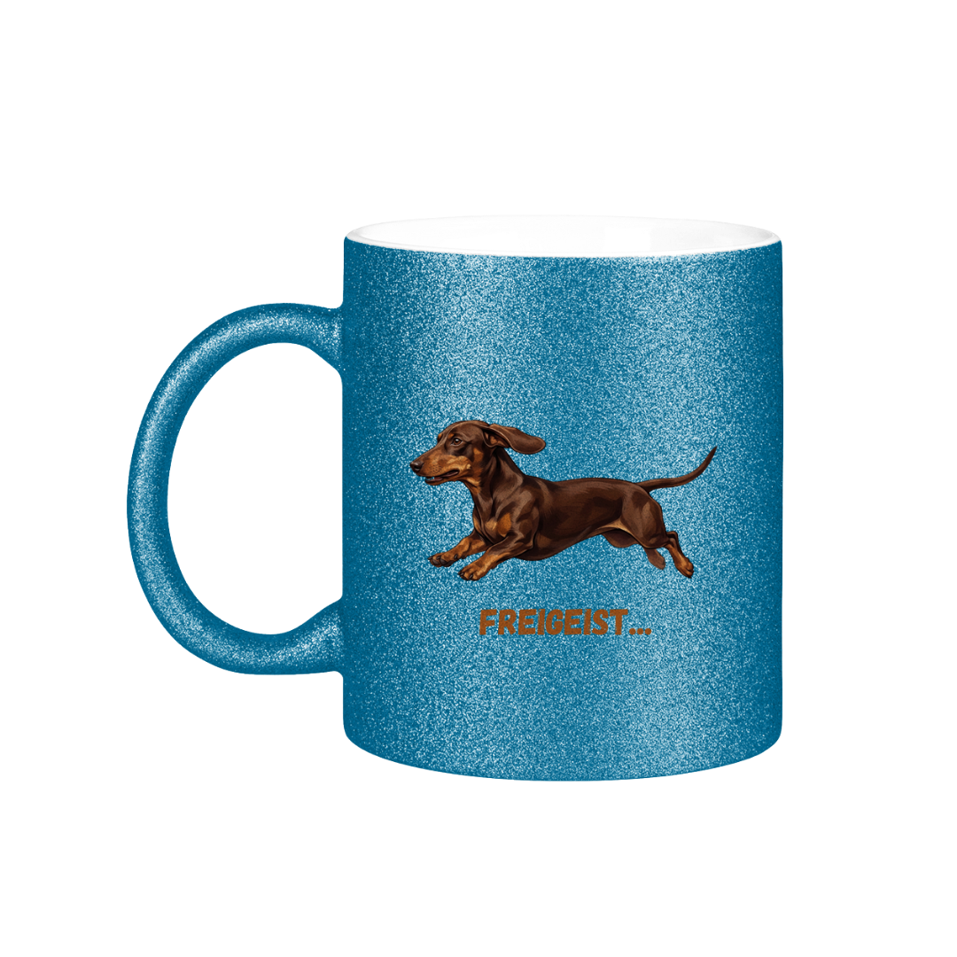 Glitzertasse Freigeist – Funkelndes Geschenk für Glitzerfans