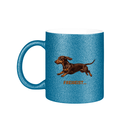 Glitzertasse Freigeist – Funkelndes Geschenk für Glitzerfans