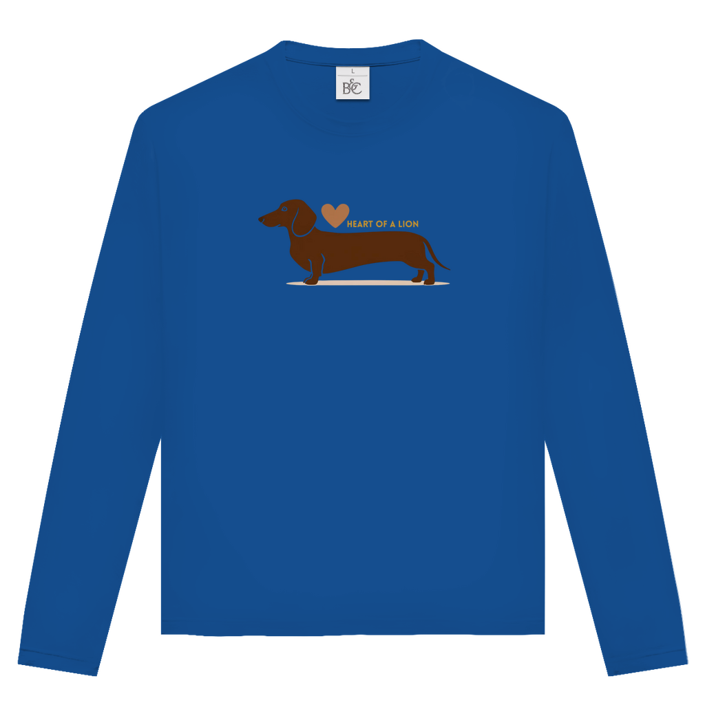 Unisex Langarmshirt Dackel mit Herz