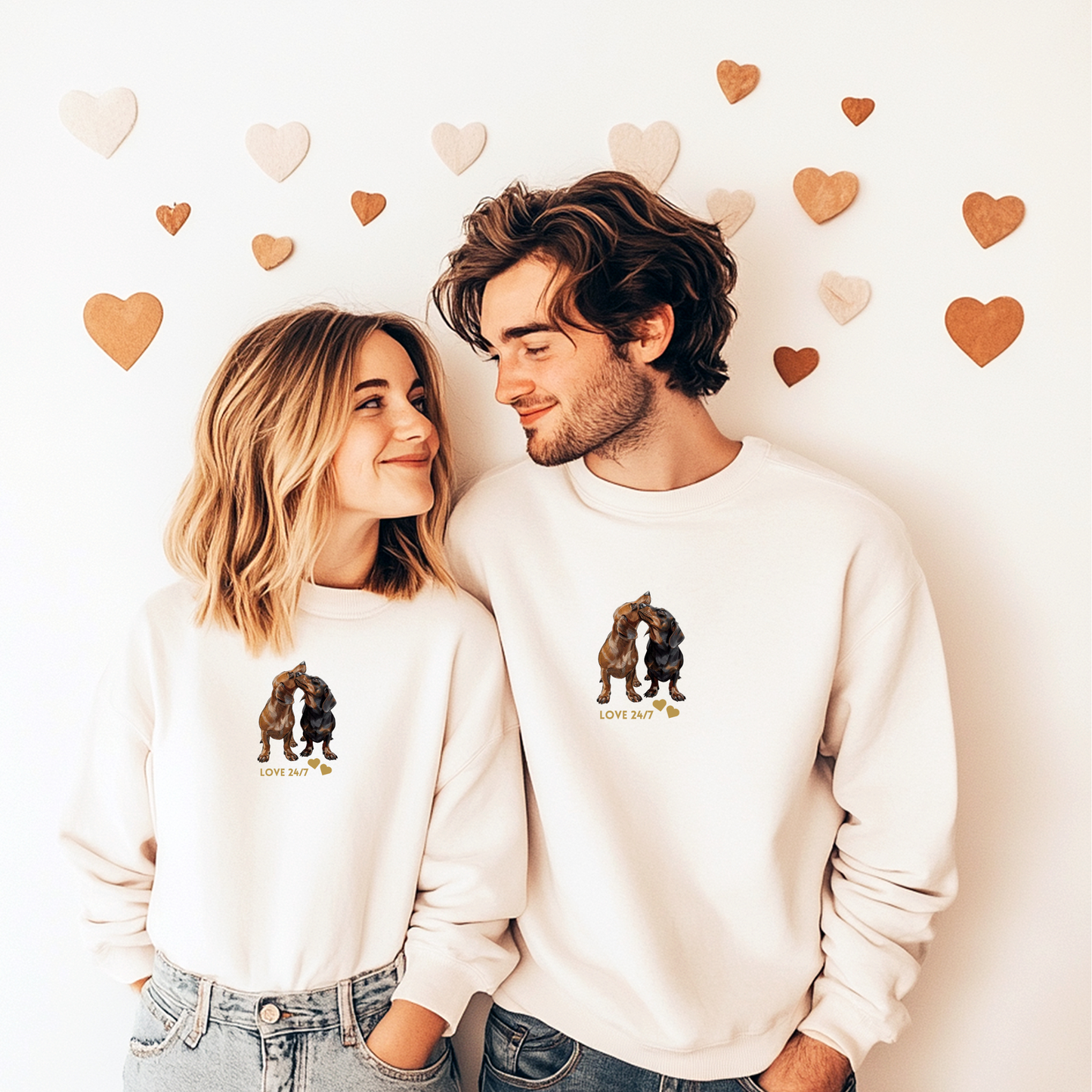 Premium Bio Sweatshirt Unisex für Sie&Ihn - Geschenkidee für Dackel Freunde