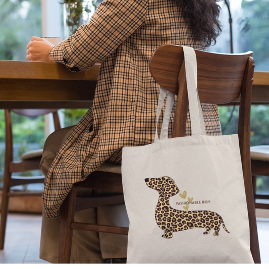 Tragetasche mit Fashion Dackel Aufdruck - Tote Bag