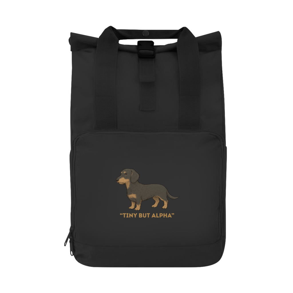 Praktischer Rucksack mit Rauhaar Dackel Print - Geschenk für Dackel Freunde