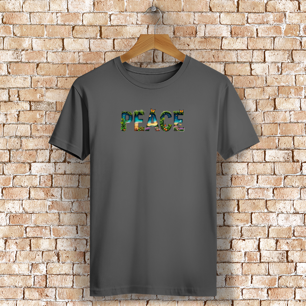 Oversized Boho T-Shirt Peace & Safe the planet
