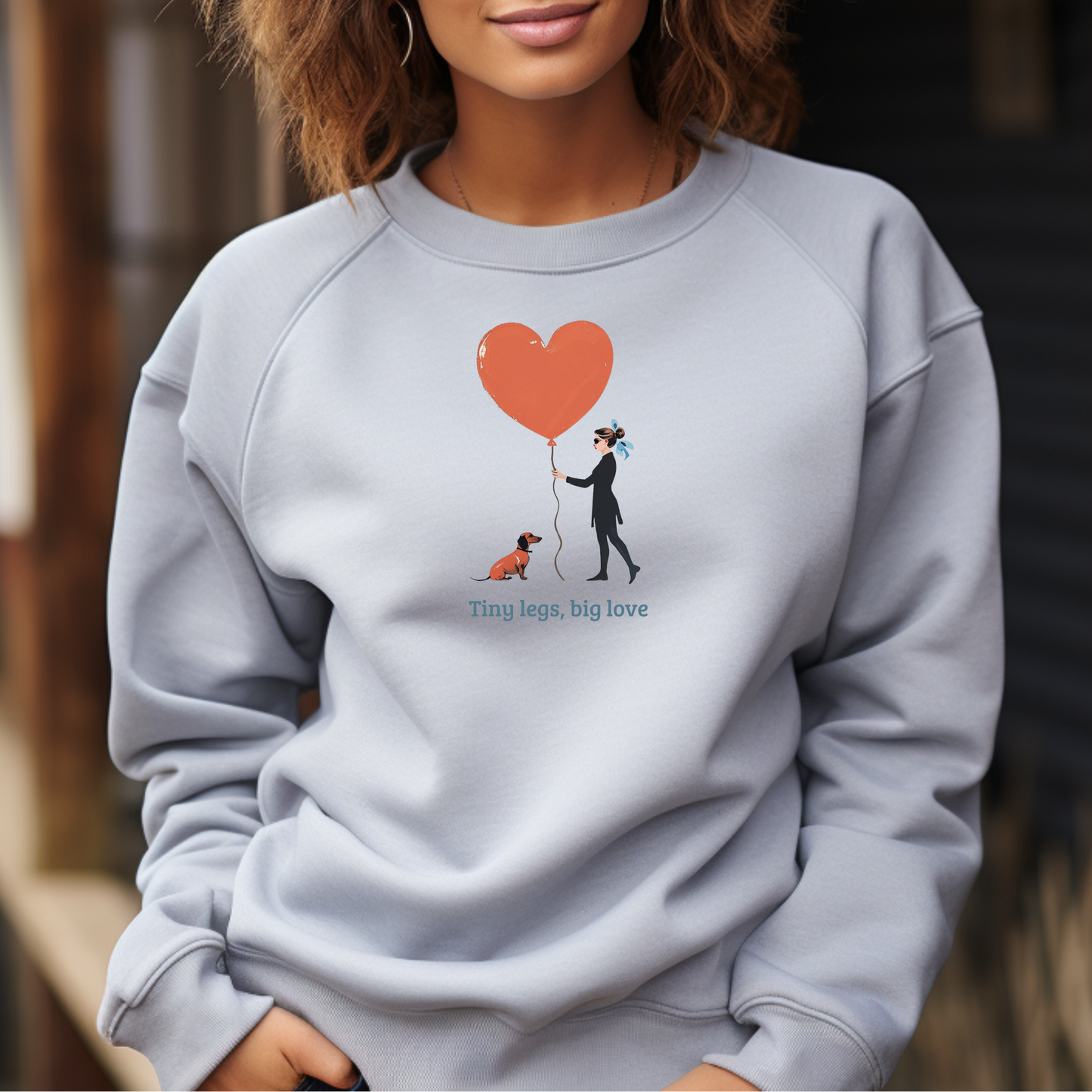 Damen Premium Bio Sweatshirt Dackel Couture Shirt Damen