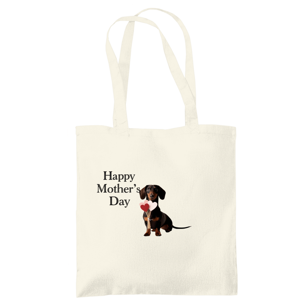 Tote Bag mit lustigem Dackel Motiv zum Muttertag