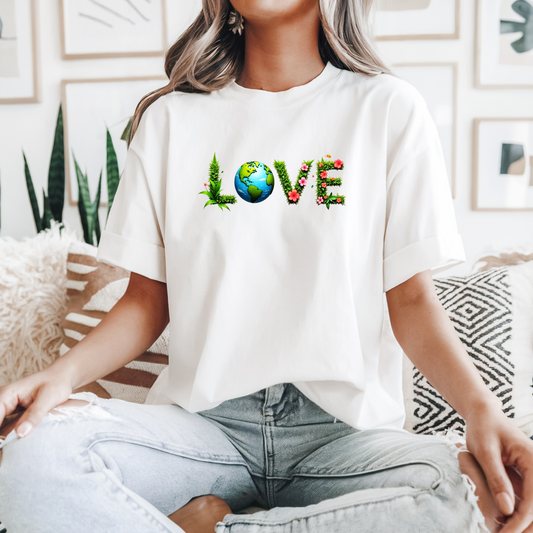 Boho T-Shirt Love & Safe the planet