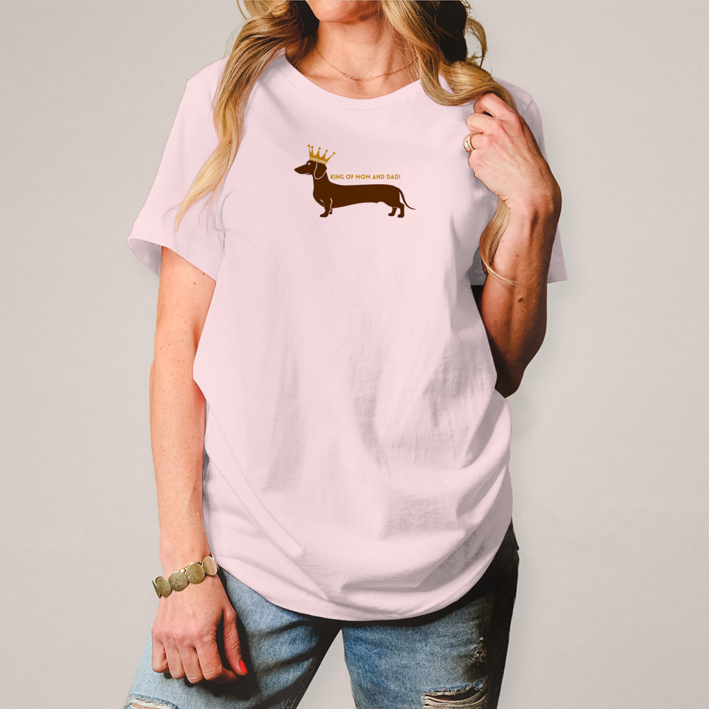 Dackel T-Shirt Damen "King of Mom & Dad" | Premium Hundemotiv