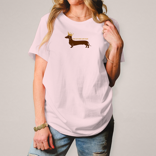 Dackel T-Shirt Damen "King of Mom & Dad" | Premium Hundemotiv
