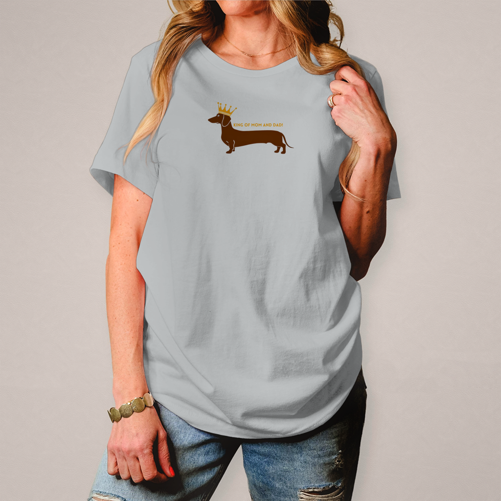 Dackel T-Shirt Damen "King of Mom & Dad" | Premium Hundemotiv