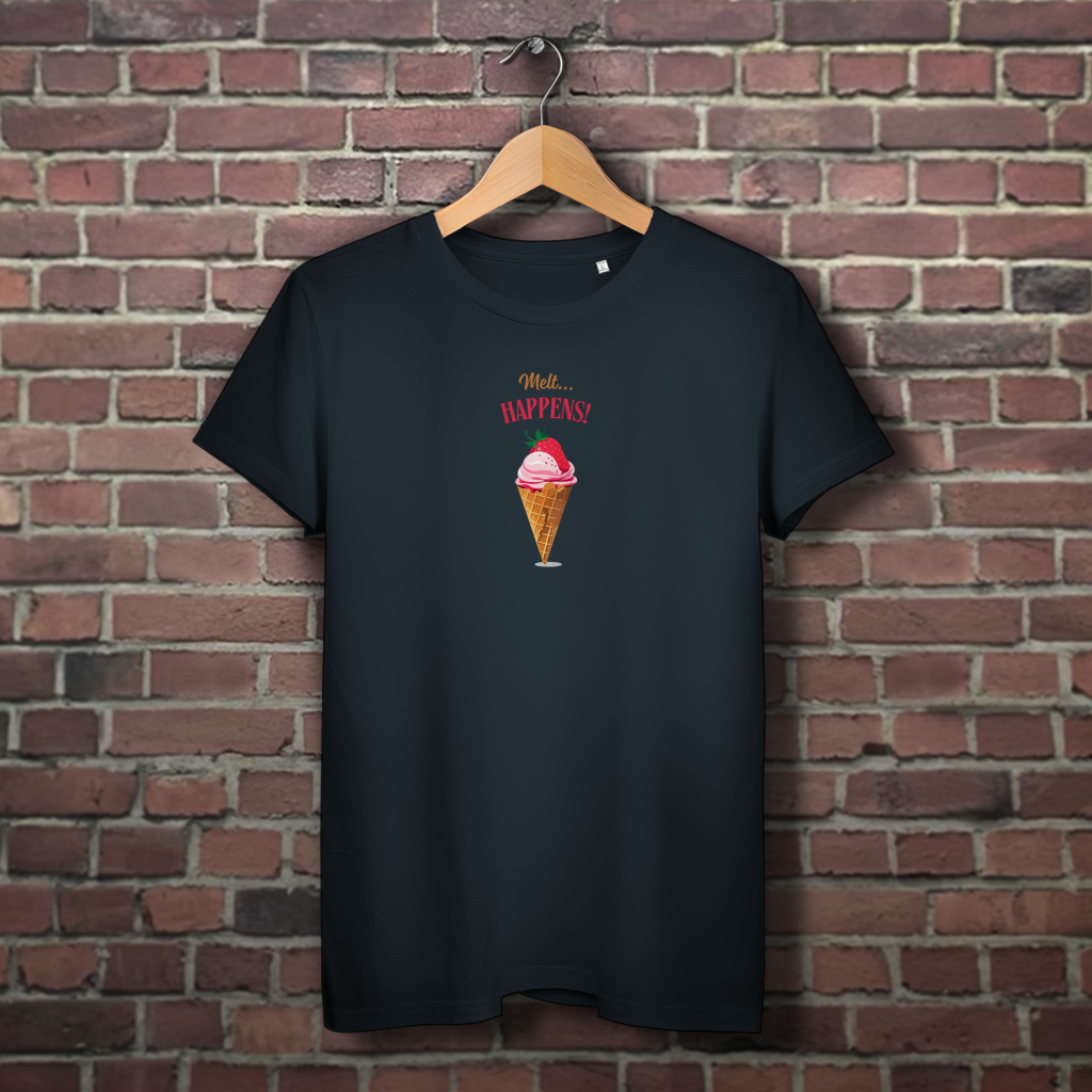 Damen Premium Bio T-Shirt Eiswaffel Melt Happens