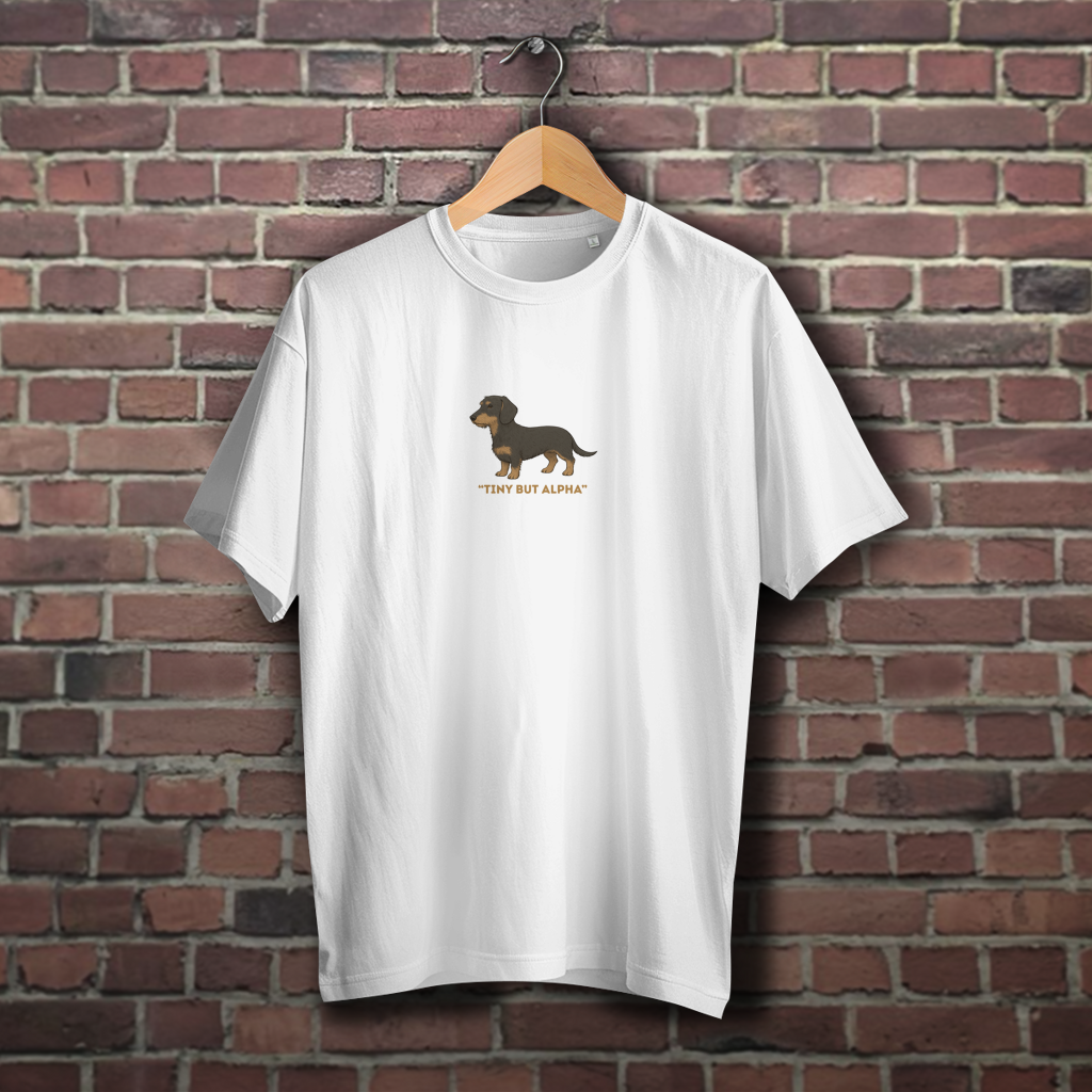 Oversize T-Shirt Rauhhar Dackel Tiny But Alpha
