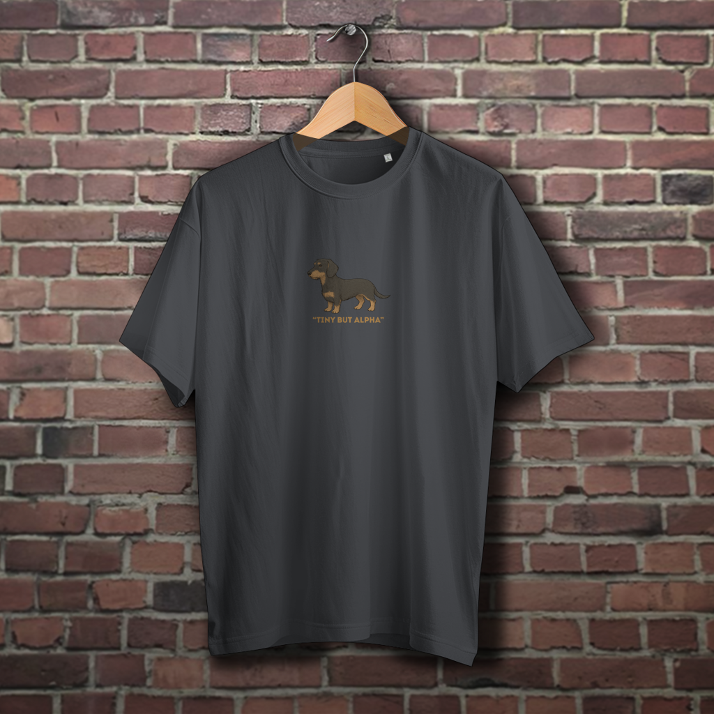 Oversize T-Shirt Rauhhar Dackel Tiny But Alpha