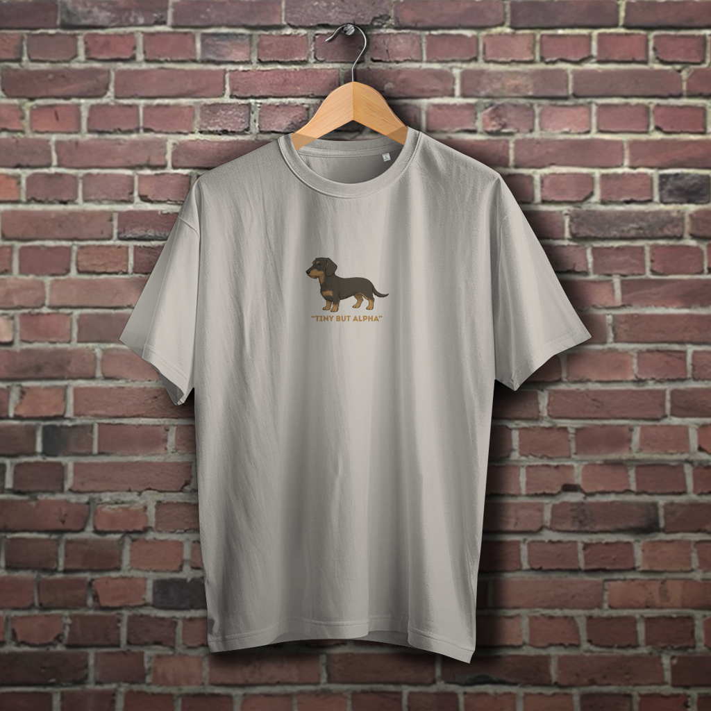 Oversize T-Shirt Rauhhar Dackel Tiny But Alpha