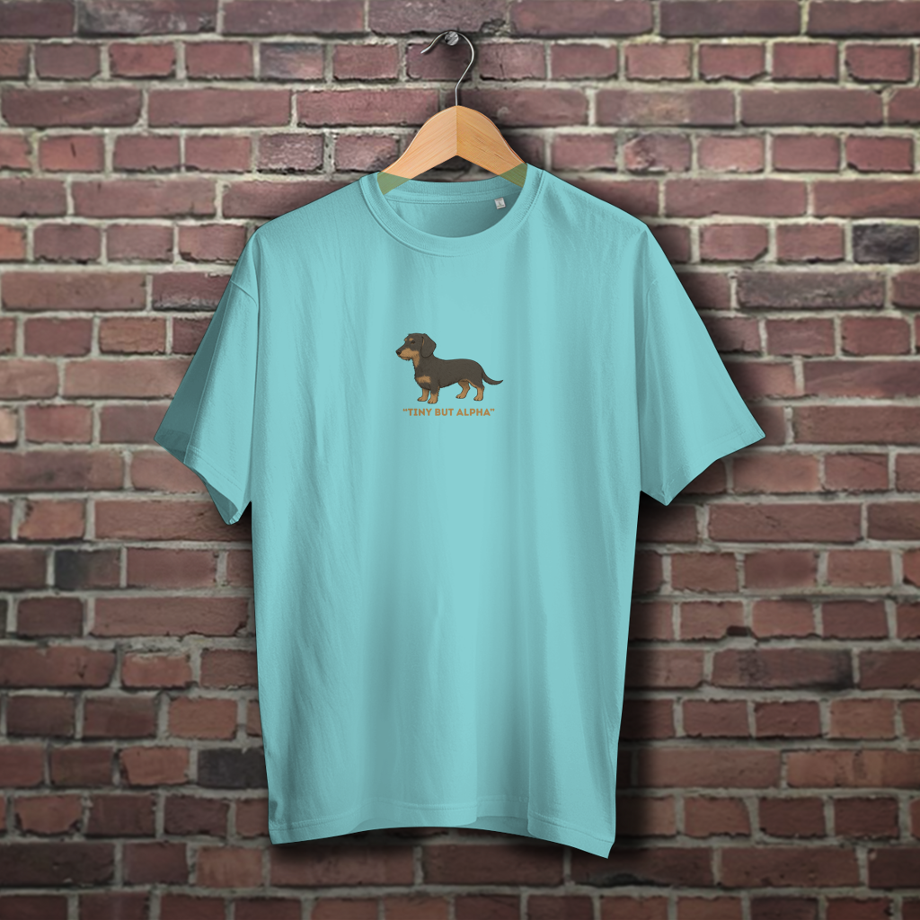 Oversize T-Shirt Rauhhar Dackel Tiny But Alpha