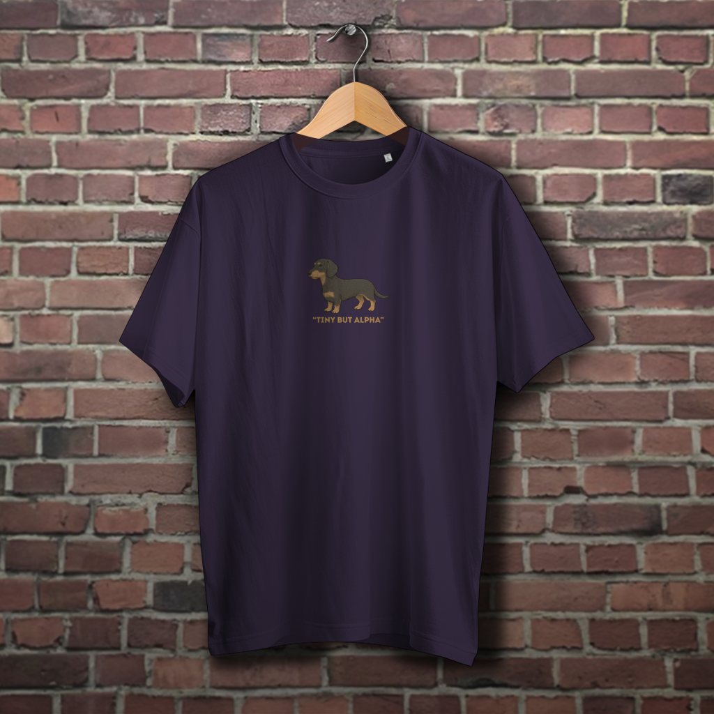 Oversize T-Shirt Rauhhar Dackel Tiny But Alpha
