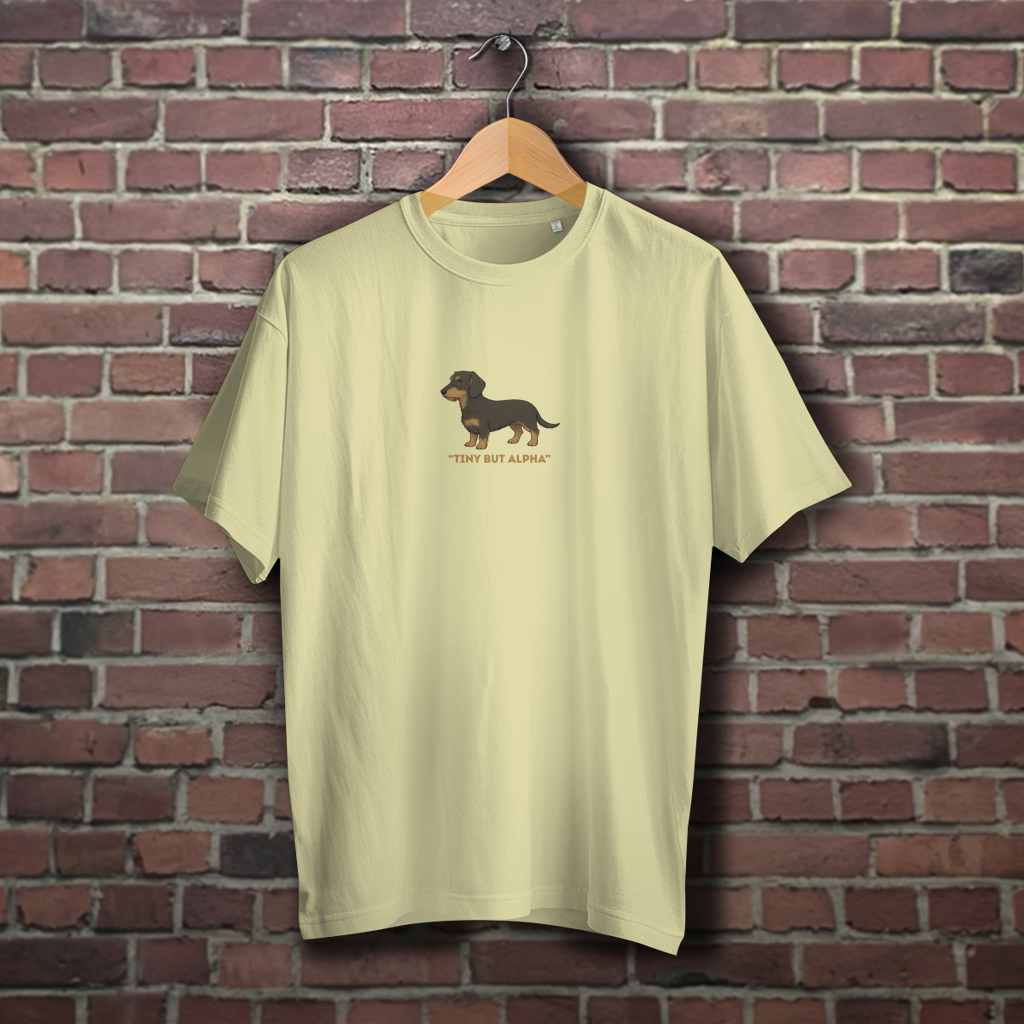 Oversize T-Shirt Rauhhar Dackel Tiny But Alpha