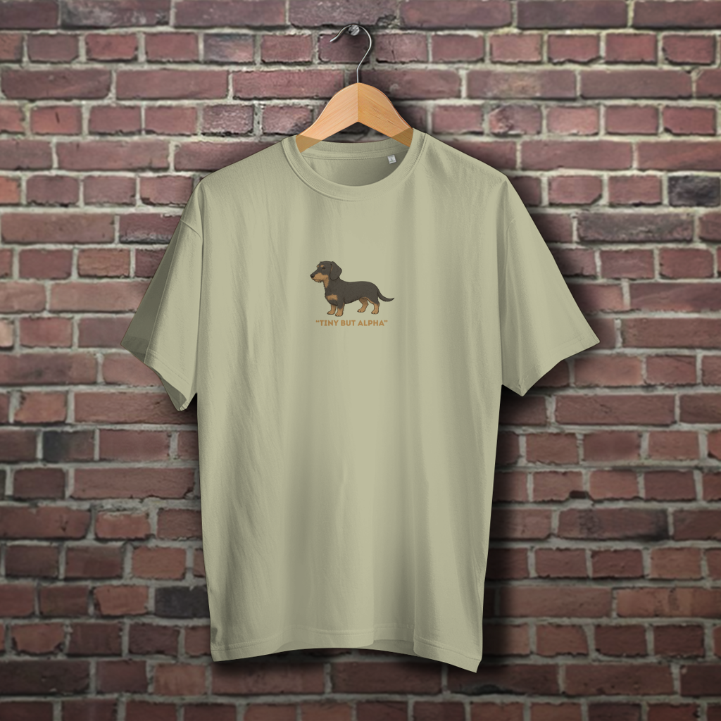 Oversize T-Shirt Rauhhar Dackel Tiny But Alpha