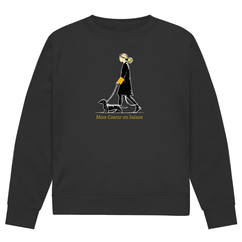 Damen Premium Bio Sweatshirt mit exklusivem Couture Dackel Print