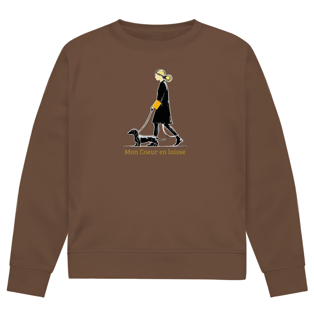 Damen Premium Bio Sweatshirt mit exklusivem Couture Dackel Print